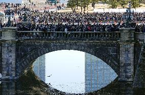 New Year greeting event at Japan's Imperial Palace