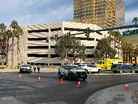 Tesla Cybertruck Explosion Outside A Trump Hotel - Las Vegas