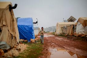 Difficult Living Conditions in Idlib IDP Camps - Syria