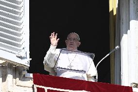 Pope Francis During the Angelus Prayer - Vatican