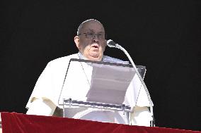 Pope Francis During the Angelus Prayer - Vatican