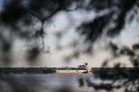 Seized oil tanker Eagle S in Porvoo, Finland