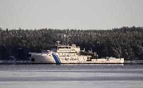 Seized oil tanker Eagle S in Porvoo, Finland