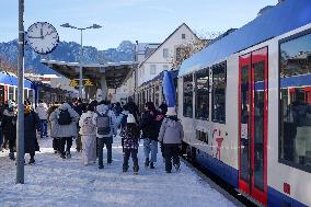 Fuessen Station. Transfer Station To The Castles Of Neuschwanstein And Hohenschwangau.