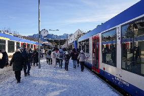 Fuessen Station. Transfer Station To The Castles Of Neuschwanstein And Hohenschwangau.