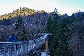 Wintertime At The River Lech Near Fuessen