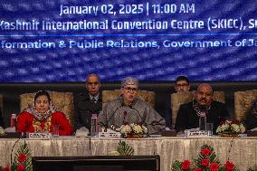 Omar Abdullah's First Press Conference As J&K Chief Minister In Srinagar