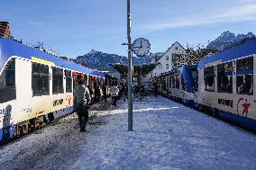 Fuessen Station. Transfer Station To The Castles Of Neuschwanstein And Hohenschwangau.