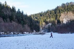 Wintertime At The River Lech Near Fuessen