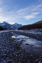 Wintertime At The River Lech Near Fuessen