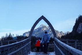 Wintertime At The River Lech Near Fuessen