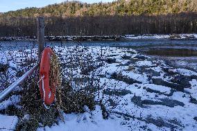 Wintertime At The River Lech Near Fuessen