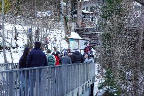 Wintertime At The River Lech Near Fuessen