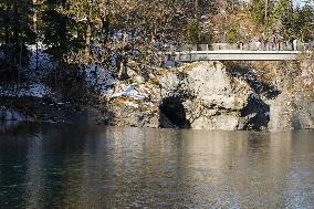 Wintertime At The River Lech Near Fuessen