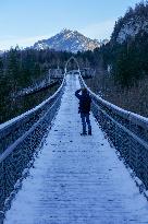 Wintertime At The River Lech Near Fuessen