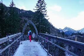 Wintertime At The River Lech Near Fuessen