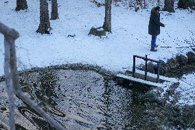 Wintertime At The River Lech Near Fuessen