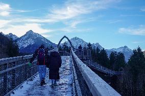 Wintertime At The River Lech Near Fuessen