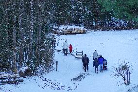 Wintertime At The River Lech Near Fuessen