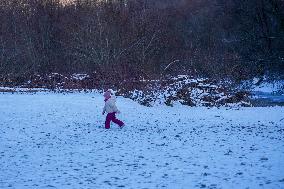 Wintertime At The River Lech Near Fuessen