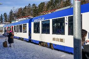 BRB Train To Munich Main Station At Fuessen Station