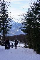 Wintertime At The River Lech Near Fuessen