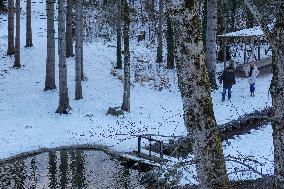 Wintertime At The River Lech Near Fuessen