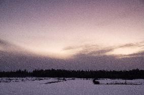 Polar night in Finnish Lapland