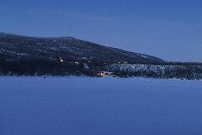 Polar night in Finnish Lapland