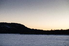 Polar night in Finnish Lapland