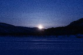 Polar night in Finnish Lapland