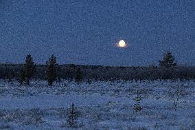 Polar night in Finnish Lapland