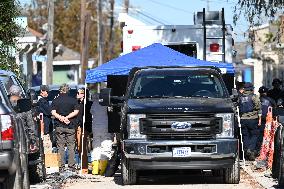 FBI And ATF Investigate The House Where Shamsud-Din Jabbar Stayed In New Orleans Louisiana New Years Day Attack