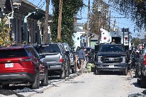 FBI And ATF Investigate The House Where Shamsud-Din Jabbar Stayed In New Orleans Louisiana New Years Day Attack