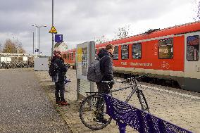 Altoetting Train Station In Bavaria