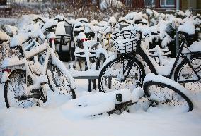 Snowfall In Linkoping