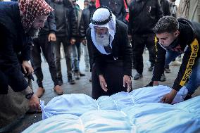 Procession Marks The Farewell To Victims Of An Israeli Airstrike - Gaza