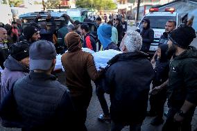 Procession Marks The Farewell To Victims Of An Israeli Airstrike - Gaza