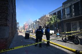 New Orleans Fire Department Responds To Large Fire In Building At Governor Nicholls Street And Chartres Street