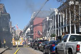 New Orleans Fire Department Responds To Large Fire In Building At Governor Nicholls Street And Chartres Street