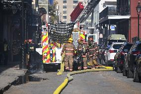 New Orleans Fire Department Responds To Large Fire In Building At Governor Nicholls Street And Chartres Street