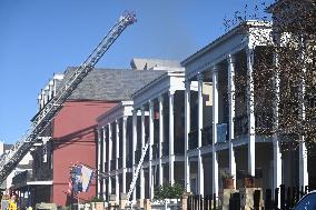 New Orleans Fire Department Responds To Large Fire In Building At Governor Nicholls Street And Chartres Street