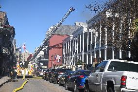 New Orleans Fire Department Responds To Large Fire In Building At Governor Nicholls Street And Chartres Street