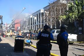 New Orleans Fire Department Responds To Large Fire In Building At Governor Nicholls Street And Chartres Street