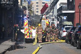 New Orleans Fire Department Responds To Large Fire In Building At Governor Nicholls Street And Chartres Street