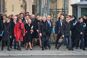 French Ministers exist Interior Ministry after a meeting in Paris FA