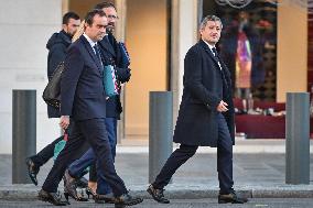 French Ministers exist Interior Ministry after a meeting in Paris FA