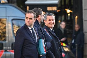 French Ministers exist Interior Ministry after a meeting in Paris FA