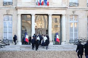 French New Government Arrives at The Elysee - Paris