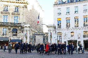 French New Government Arrives at The Elysee - Paris